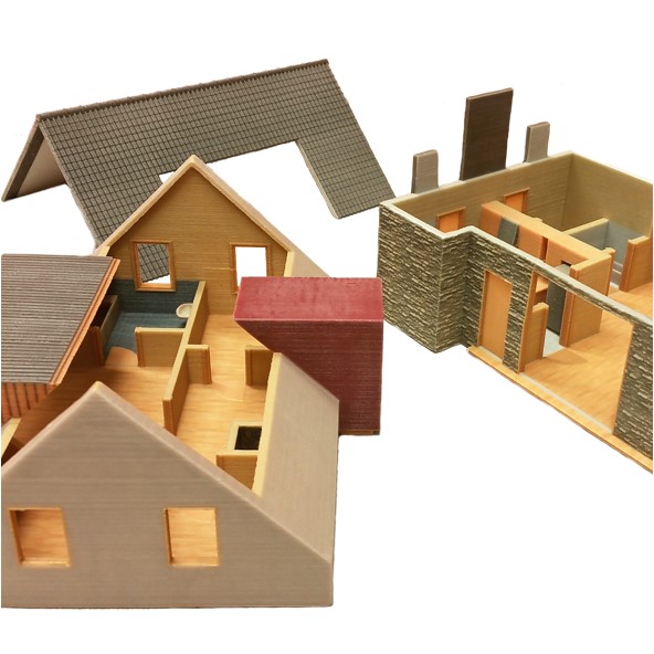 3D printed architecture model Hybrid Model