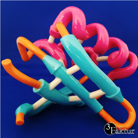 3D Druck Molekülmodell Protein 2LQ9