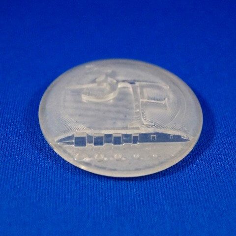 Stereolithografie SLA Material transparenter Kunststoff Materialchip