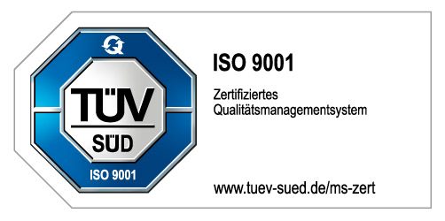 TÜV Symbol QMS according to ISO 9001