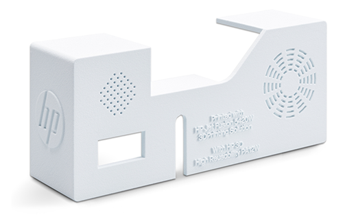 3D gedrucktes Gehäuse aus PA 12 W, einem weißem Polyamid für die Multi Jet Fusion Technologie